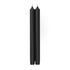 A pair of elegant black 10-inch crown candles with a clean-burning, lead-free cotton wick. Perfect for adding warmth and charm to your table.