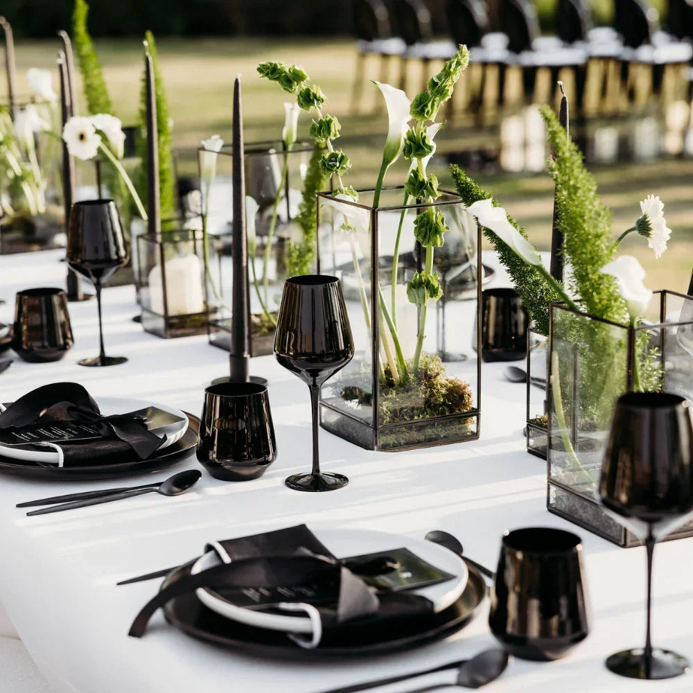 Estelle Black Glassware Collection