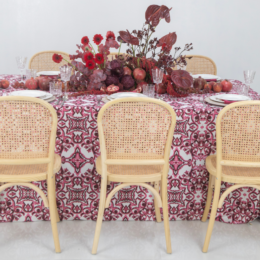 Majolica Pink Dreams- Dining Setup