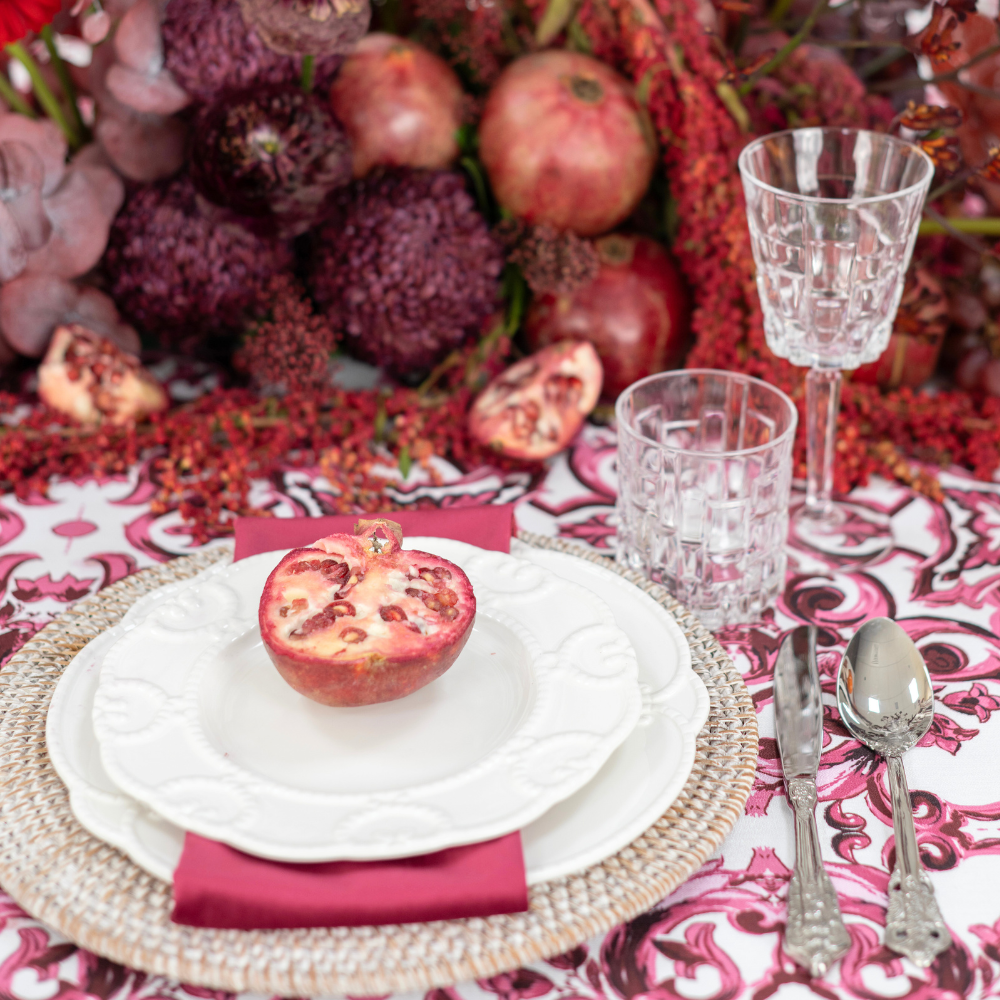 Majolica Pink Dreams- Dining Setup
