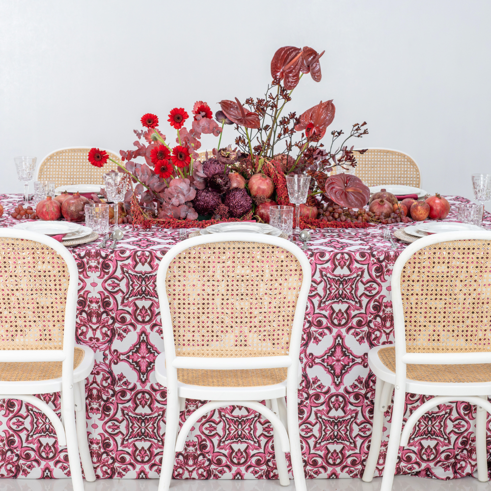 Majolica Pink Dreams- Dining Setup
