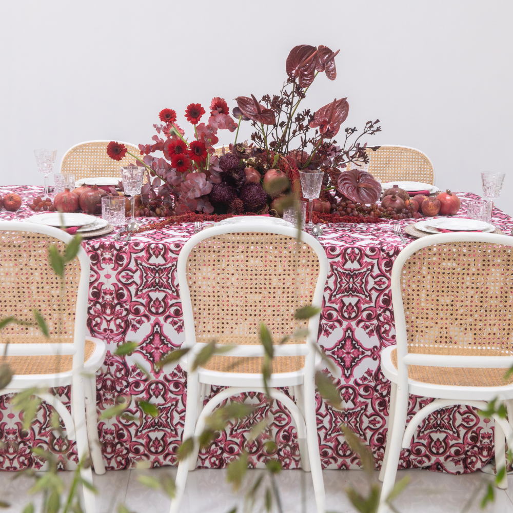 Majolica Pink Dreams- Dining Setup