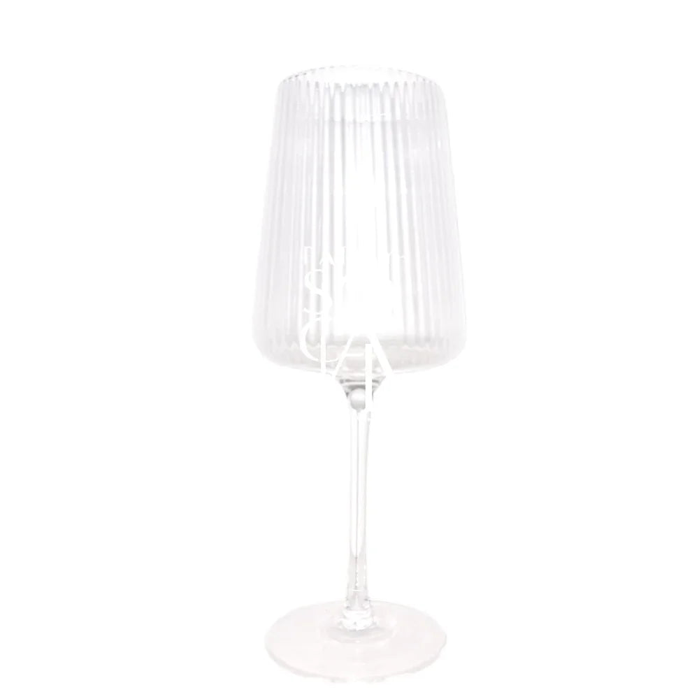 Clear Lined Glasses: Sleek stemware with a modern, minimalist design, ideal for enhancing event sophistication, suitable for parties and special occasions.