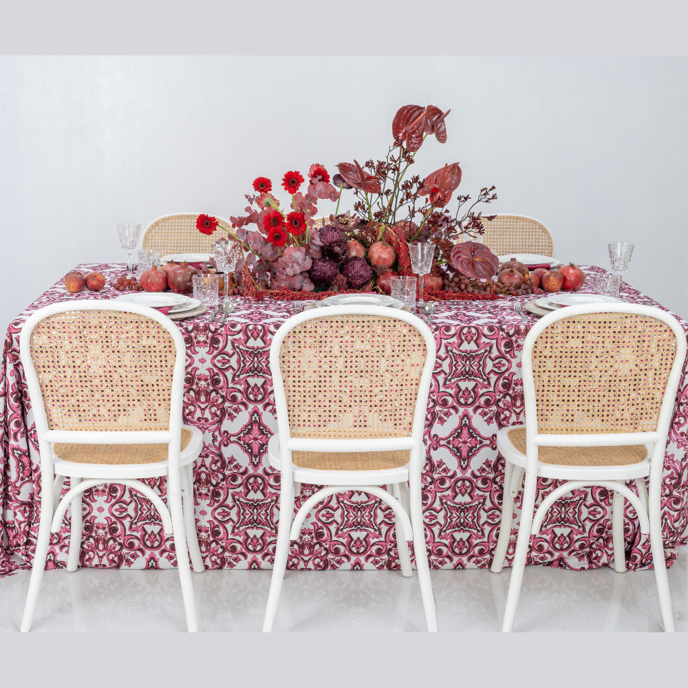 Majolica Pink Dreams- Dining Setup