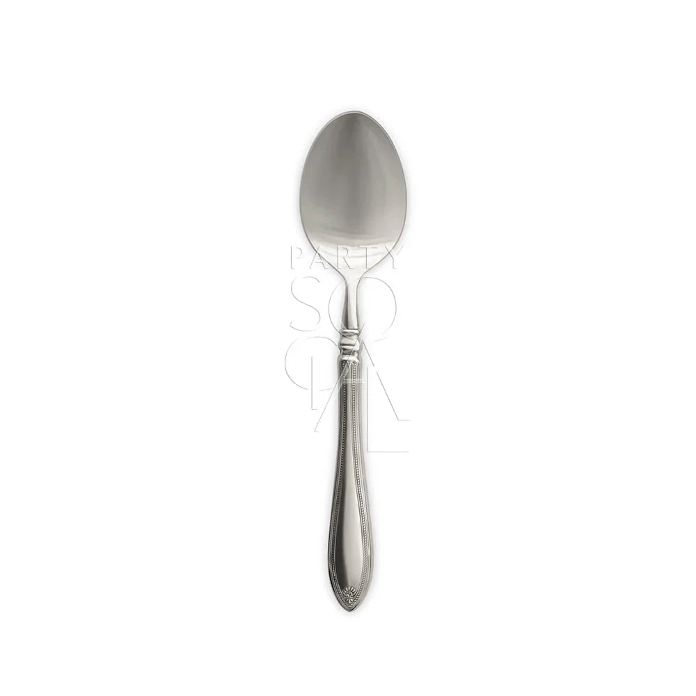 CUTLERY SHERATON: Elegant Oneida spoon from the Sheraton collection, ideal for enhancing any table setting at events. Durable 18/10 flatware available for rental from Party Social.