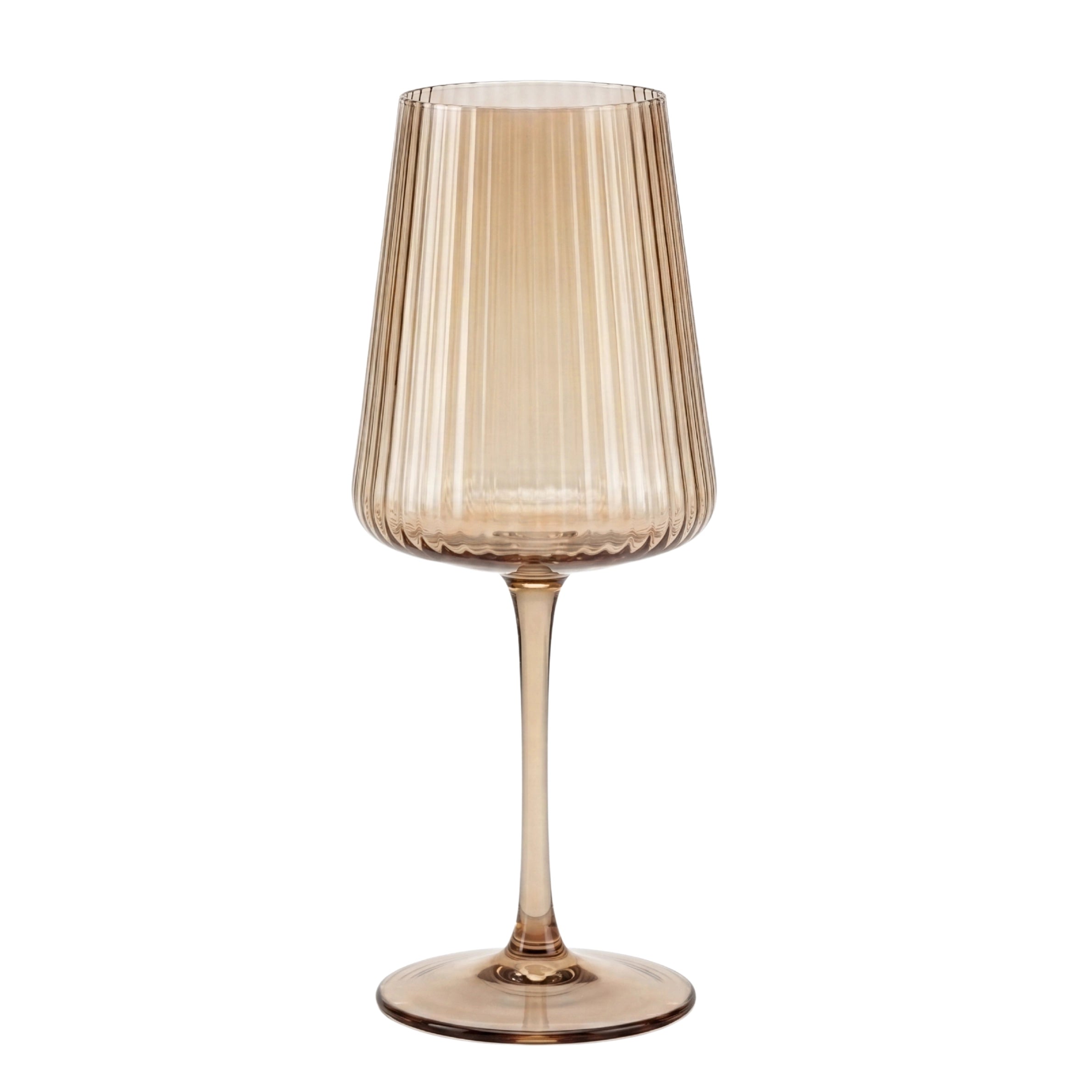 Amber Lined Glassware Collection