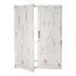 Whitewash vintage door backdrop with black handle, ideal for rustic-themed events and weddings, suitable for open or closed display.