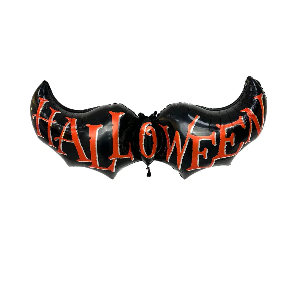 Halloween Bat Foil Balloon, shaped like a mustache, perfect for adding a unique touch to your party decor.