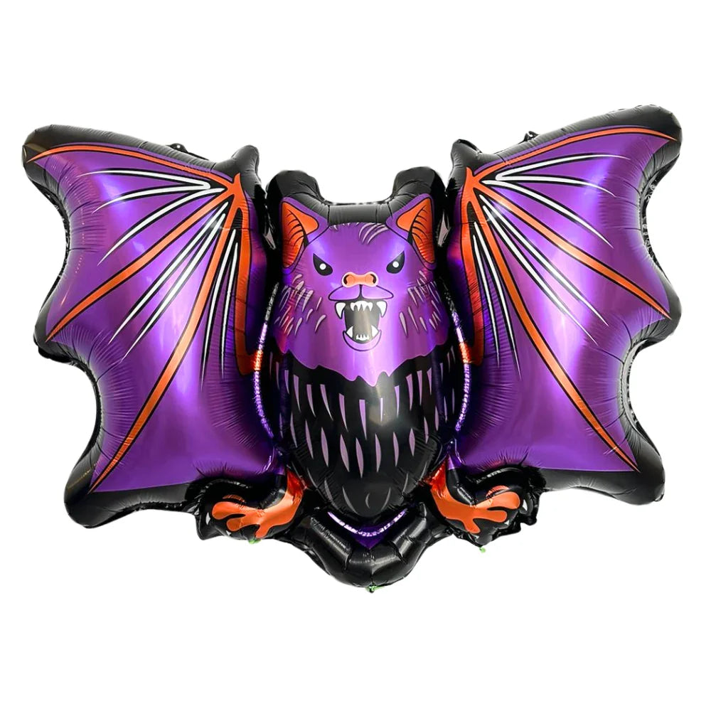 Purple Bat Foil Balloon, a fun, durable party decoration from Party Social, adds a whimsical touch with its cartoon-inspired bat shape.