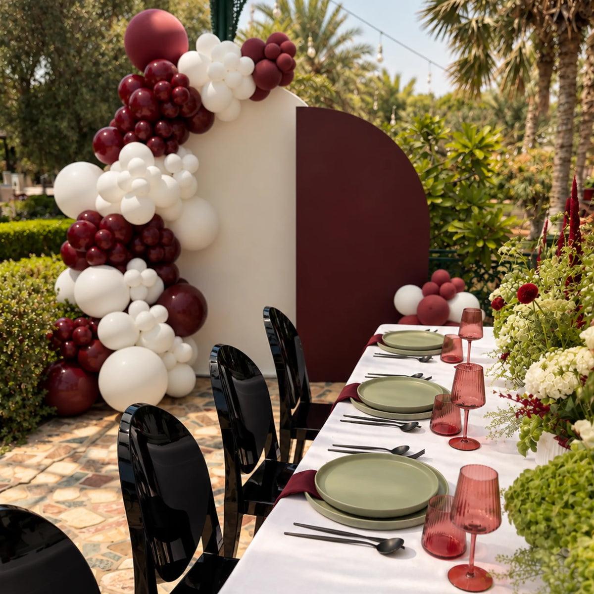 The Burgundy Edit - Dinner Setup