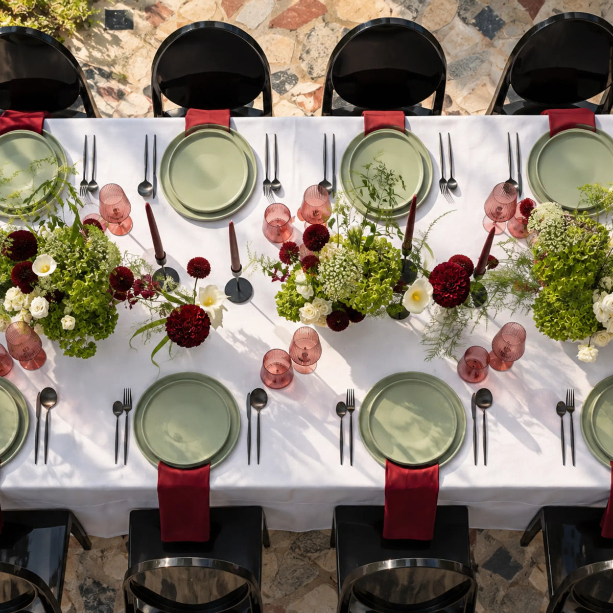 The Burgundy Edit - Dinner Setup