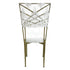 CHAIR COVER LACE CAP CHAMELEON: A stylish lace cap chair cover designed for Chameleon chairs, featuring a delicate lace back, available exclusively with rental at Party Social.