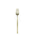 CUTLERY MODERN CHAMPAGNE: Close-up of a stylish champagne-colored fork from Party Social, ideal for enhancing table settings at events and special occasions.