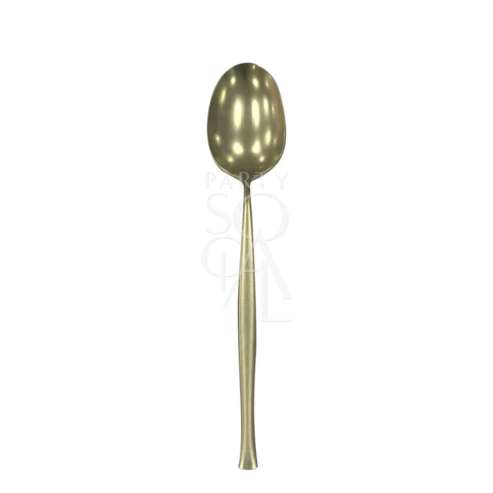 CUTLERY MODERN CHAMPAGNE: A sleek, gold-toned spoon designed for elegant table settings, perfect for making a statement at any special occasion.