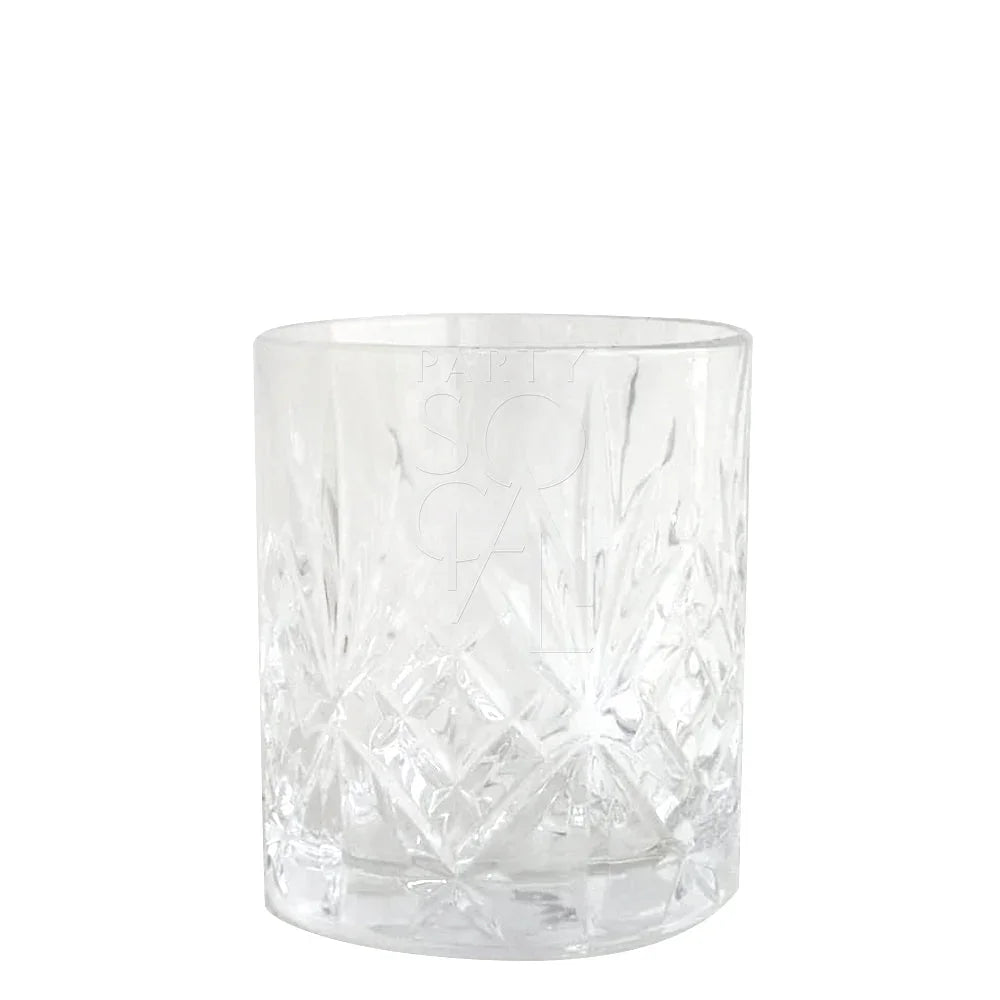 CRYSTAL ROME GLASSES with a diamond pattern, perfect for upscale events, part of Party Social&