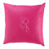 CUSHION COVER LINEN BLEND: Pink linen-blend cushion cover featuring a logo, ideal for enhancing event decor, available in multiple sizes.