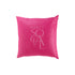 CUSHION COVER LINEN BLEND: Pink linen blend pillow with a logo, suitable for events and home decor, available in various sizes.