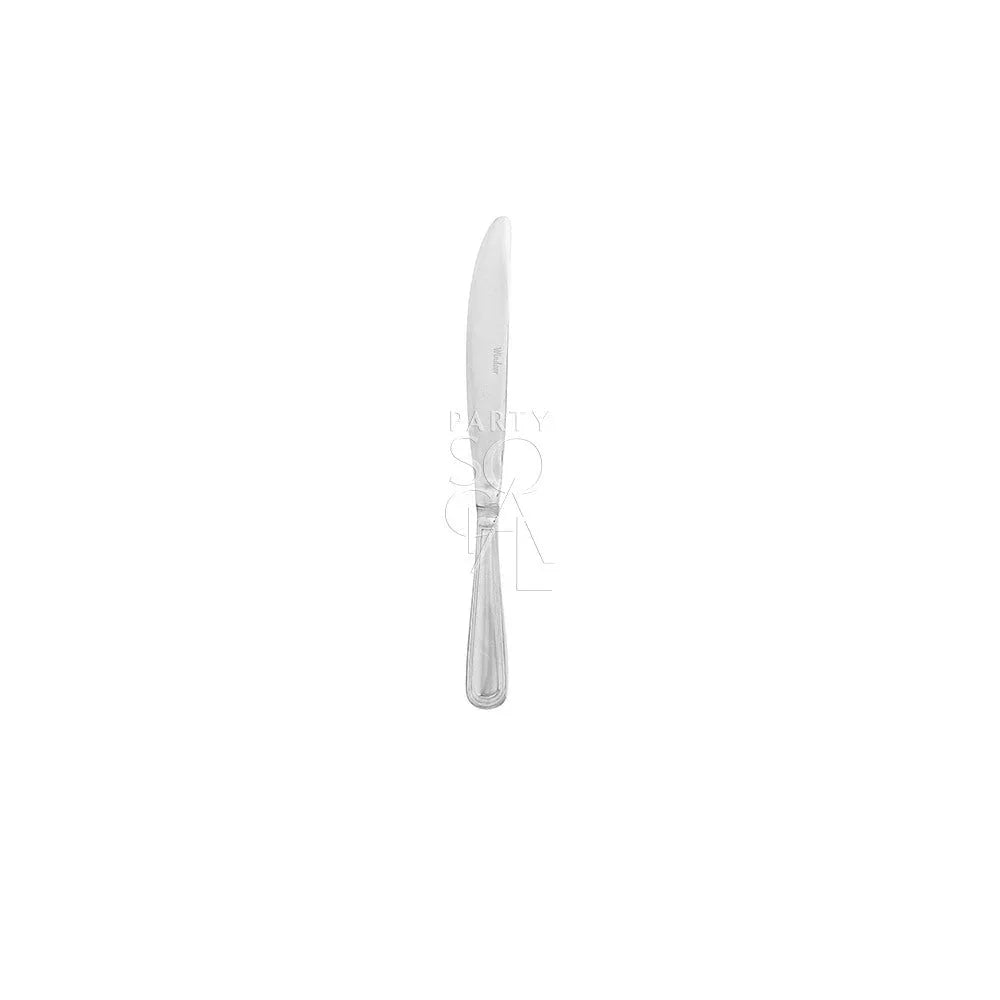 Close-up of the CUTLERY SIMPLE SILVER knife, part of a durable flatware set from Party Social, perfect for enhancing any dining occasion.