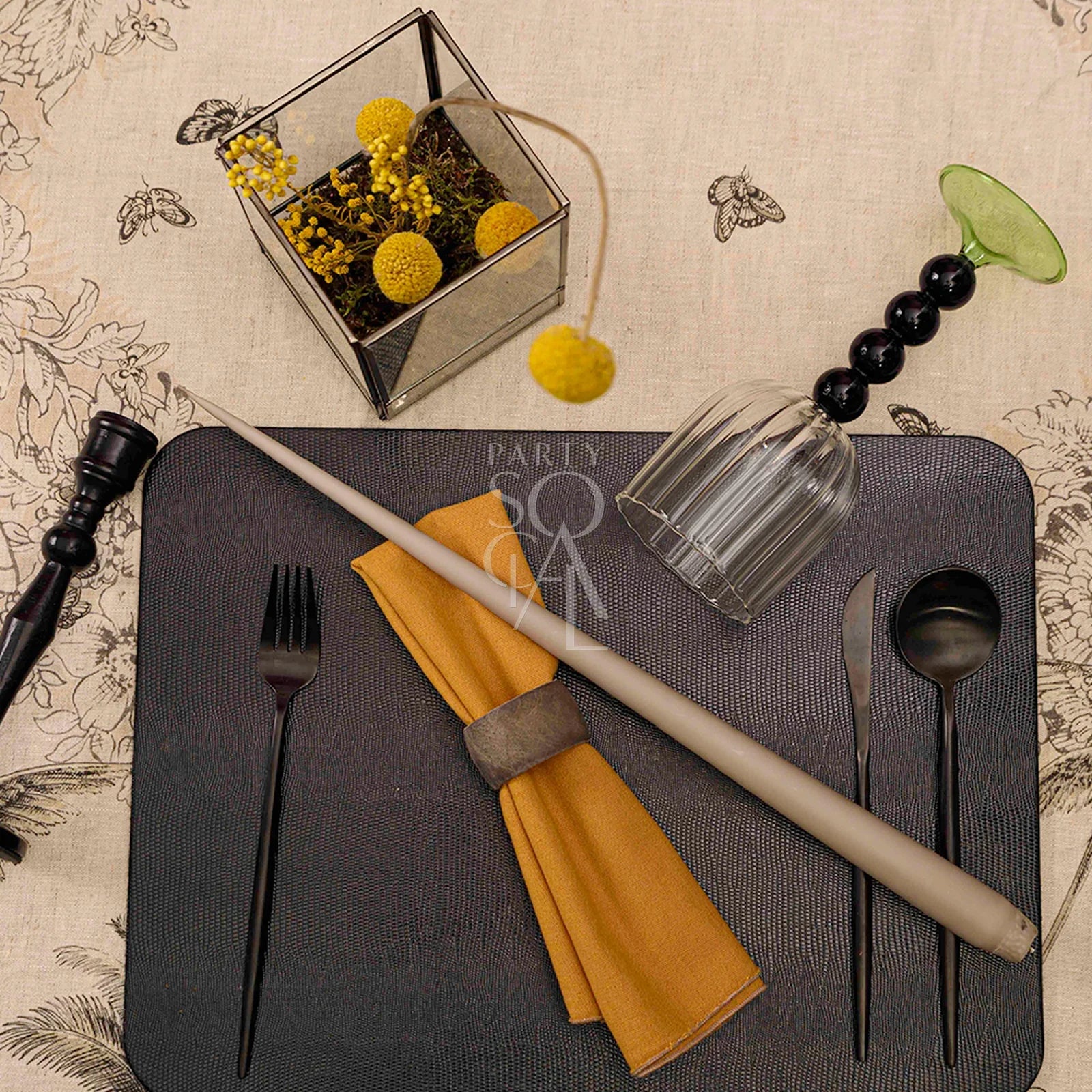 Elegant tapered smokeless and dripless tall candles, artisan-made in Denmark. Enhance any event with these classic candles from Party Social.