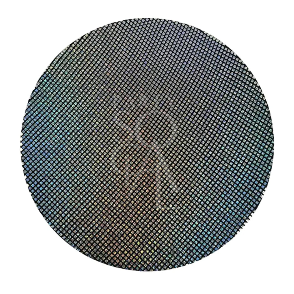 Disco Round Placemat featuring an ornate pattern on MDF, ideal for enhancing elegance at parties and events.