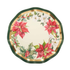 Evergreen Floral Salad Plate with intricate flower and leaf design, ideal for adding a festive touch to any dining occasion. Available in packages of eight.