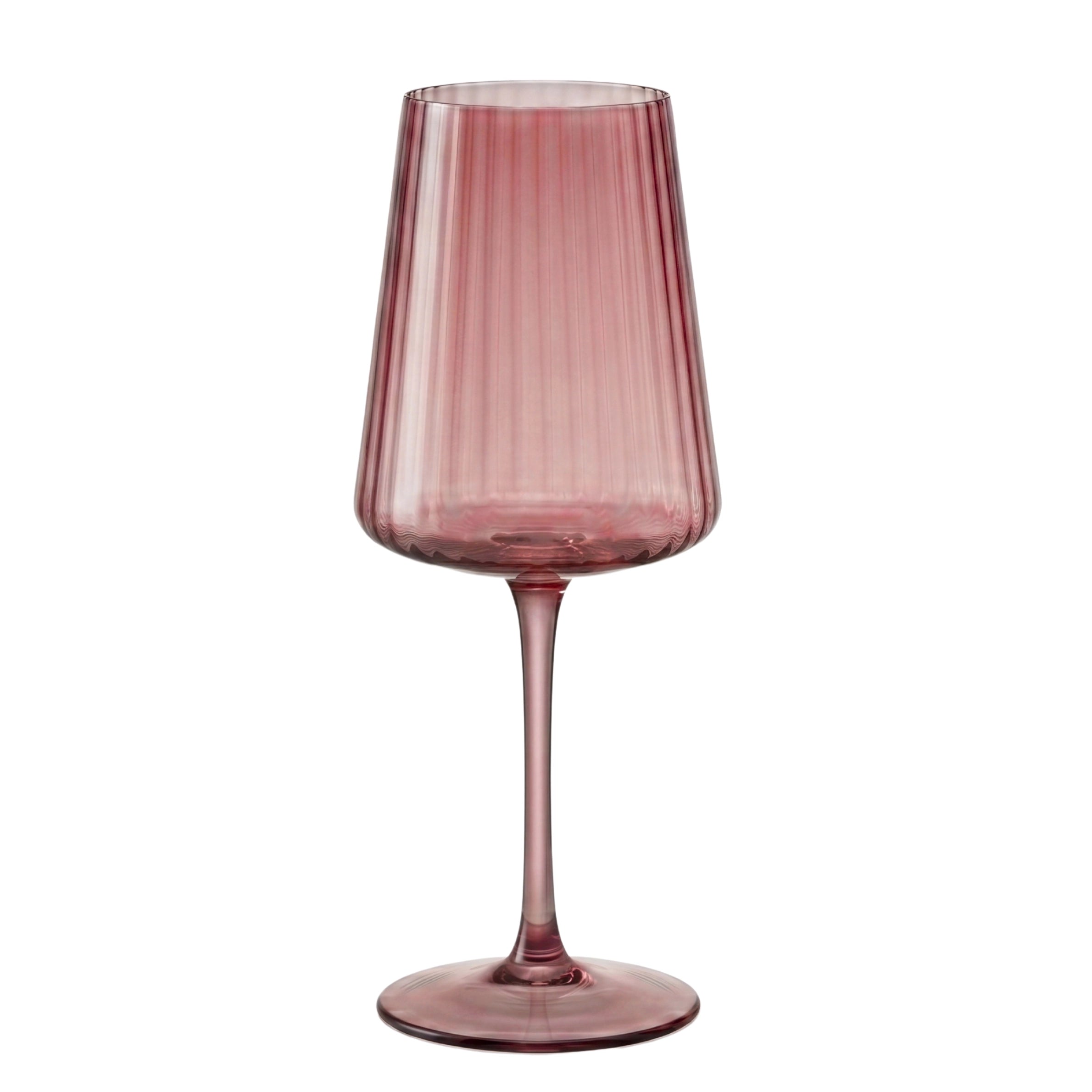 Dusty Rose Lined Glassware Collection