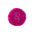 CUSHION COVER ROUND VELVET: A pink pillow with pleated texture and ruffled edges, ideal for adding luxury to any party or event setting.