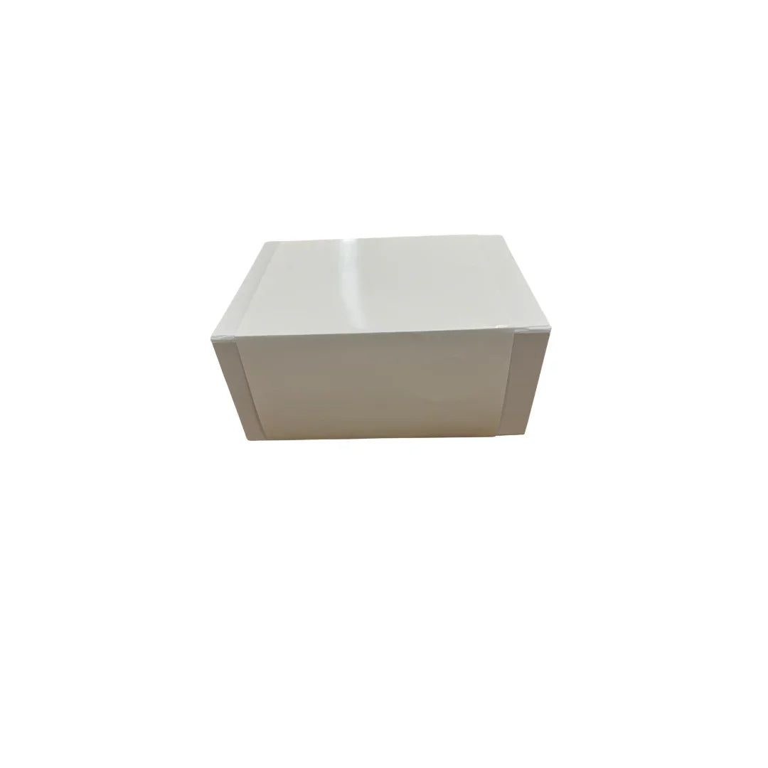 White Gift Box with a lid, perfect for elegantly presenting gifts, featuring durable heavy-duty paper and a premium magnetic fold-over closure.