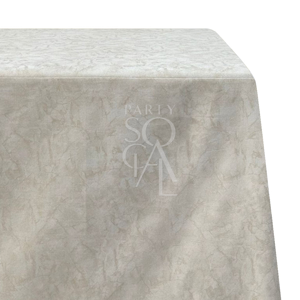 GOLD FOIL RECTANGULAR TABLECLOTH with a sleek polylinen finish, enhancing any dining setup with a premium look, ideal for events and special occasions.