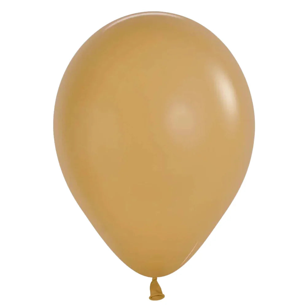 Yellow balloon titled Latte, suitable for party decorations. Ideal for events and celebrations, available from Party Social.