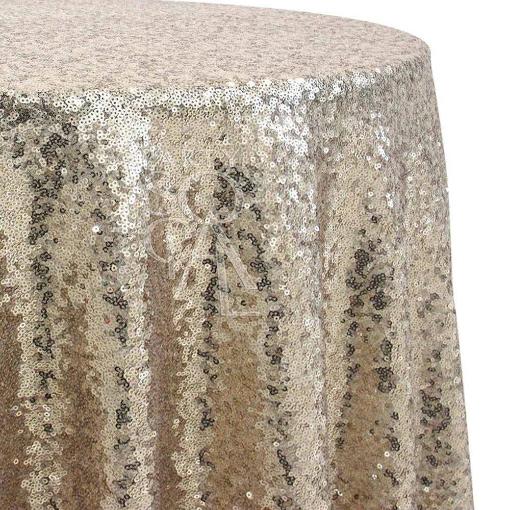 Round tablecloth sequin, ideal for special occasions, featuring a premium sequin design that adds elegance to any event setting.