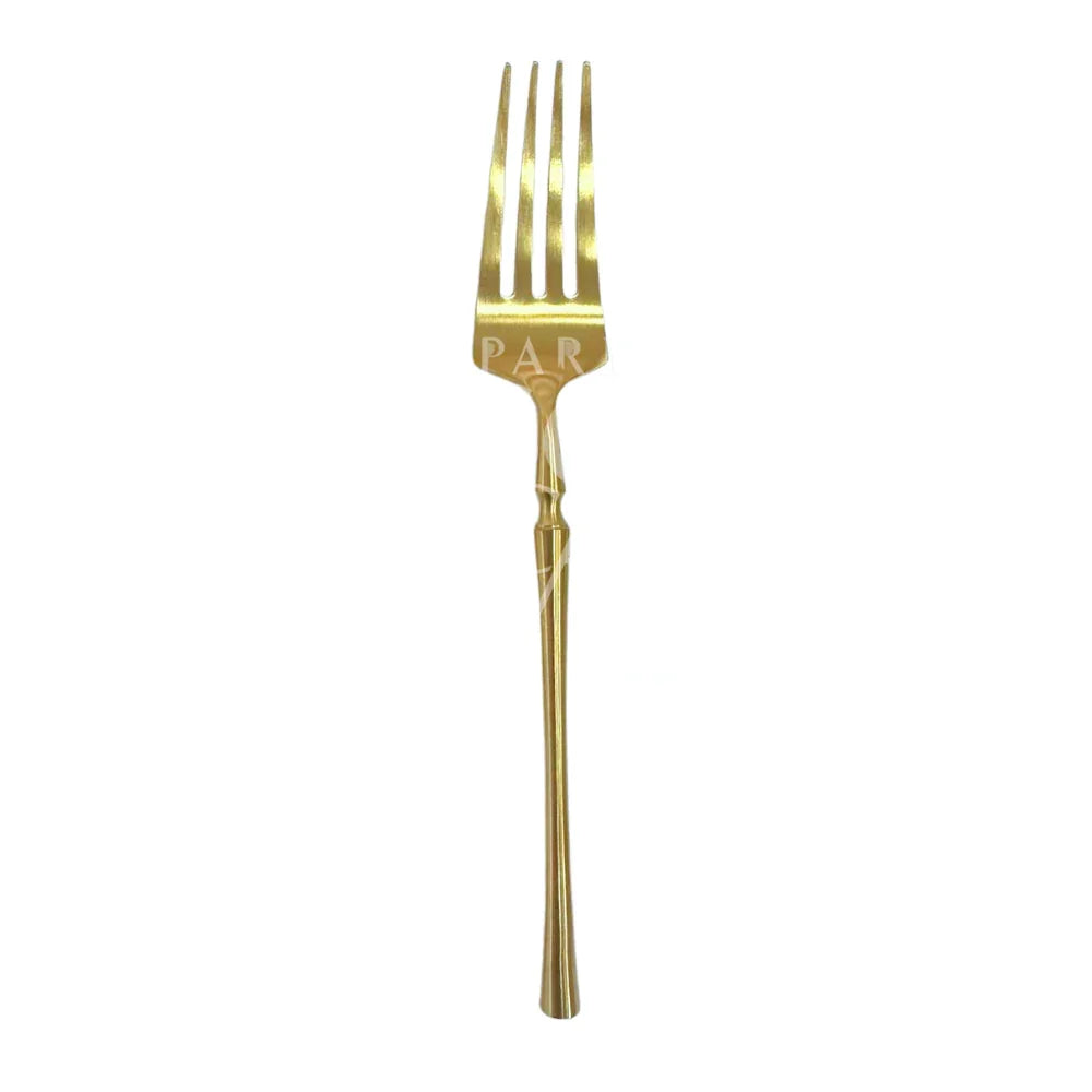 CUTLERY LUXE GOLD: A sophisticated gold fork from Party Social, designed to elevate event dining with its high-quality stainless steel and radiant polish.