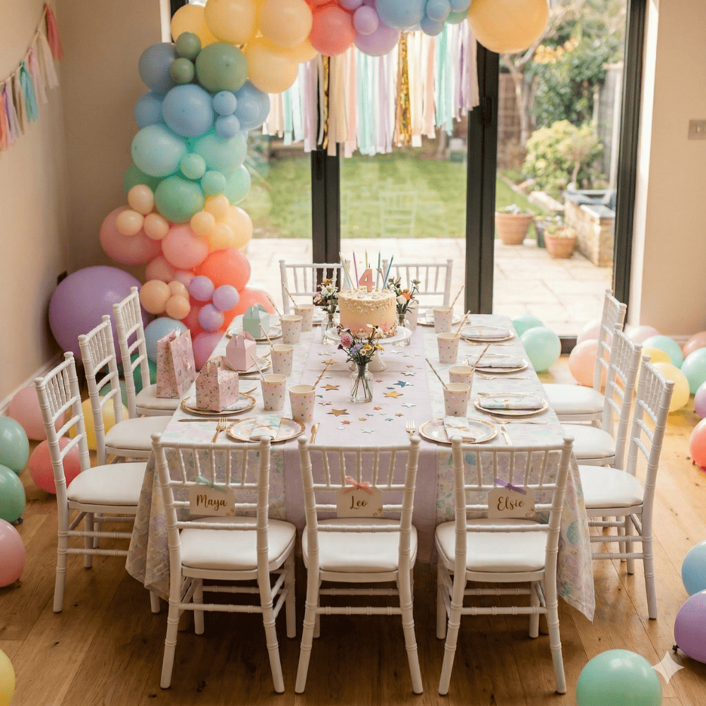 Mini Chiavari Chair White: Elegant, spindle-back children&