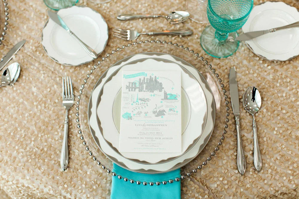 CUTLERY SHERATON flatware set on a plate, featuring elegant Oneida design, ideal for event rentals or special occasions by Party Social.