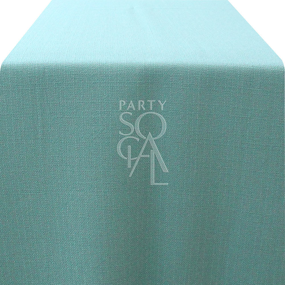 LINEN BLEND TABLE RUNNERS showcasing a close-up of the premium fabric texture, ideal for enhancing elegant table settings at special occasions.