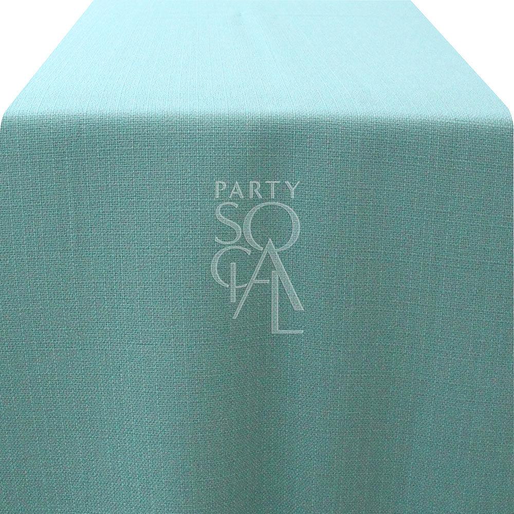 LINEN BLEND TABLE RUNNERS showcasing a close-up of the premium fabric texture, ideal for enhancing elegant table settings at special occasions.