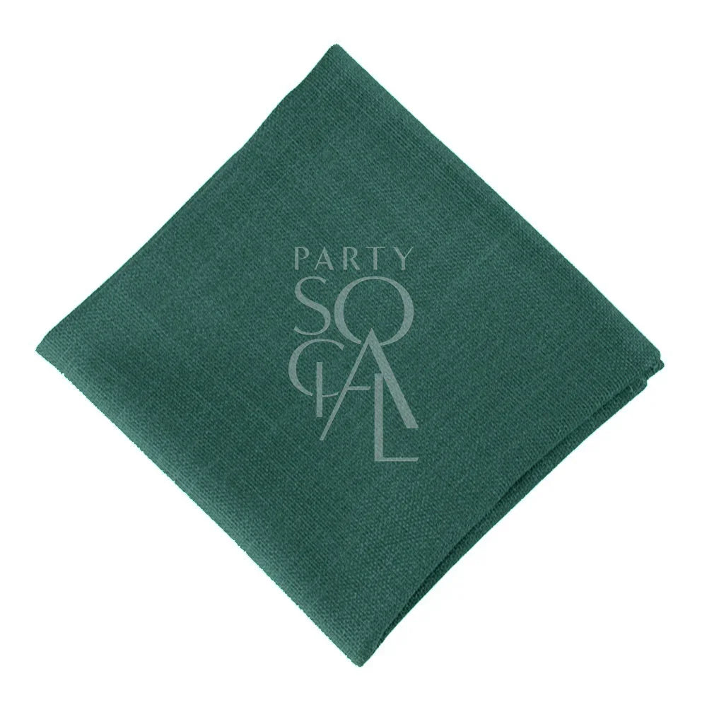 NAPKIN COTTON LINEN featuring a stitched logo, ideal for special events. Premium quality, suitable for corporate gatherings, weddings, and more.