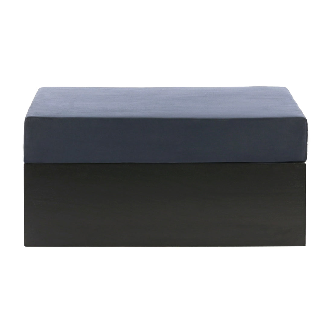 SOFA ISLAND: Modern seating piece with a sleek, black and grey box design, ideal for event lounges. Dimensions: 100cm x 100cm x 45cm.