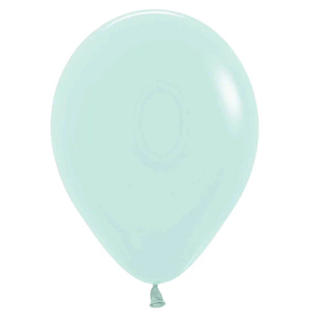 Pastel Green balloon, ideal for parties and events, featured on a white background. Perfect for enhancing festive atmospheres.