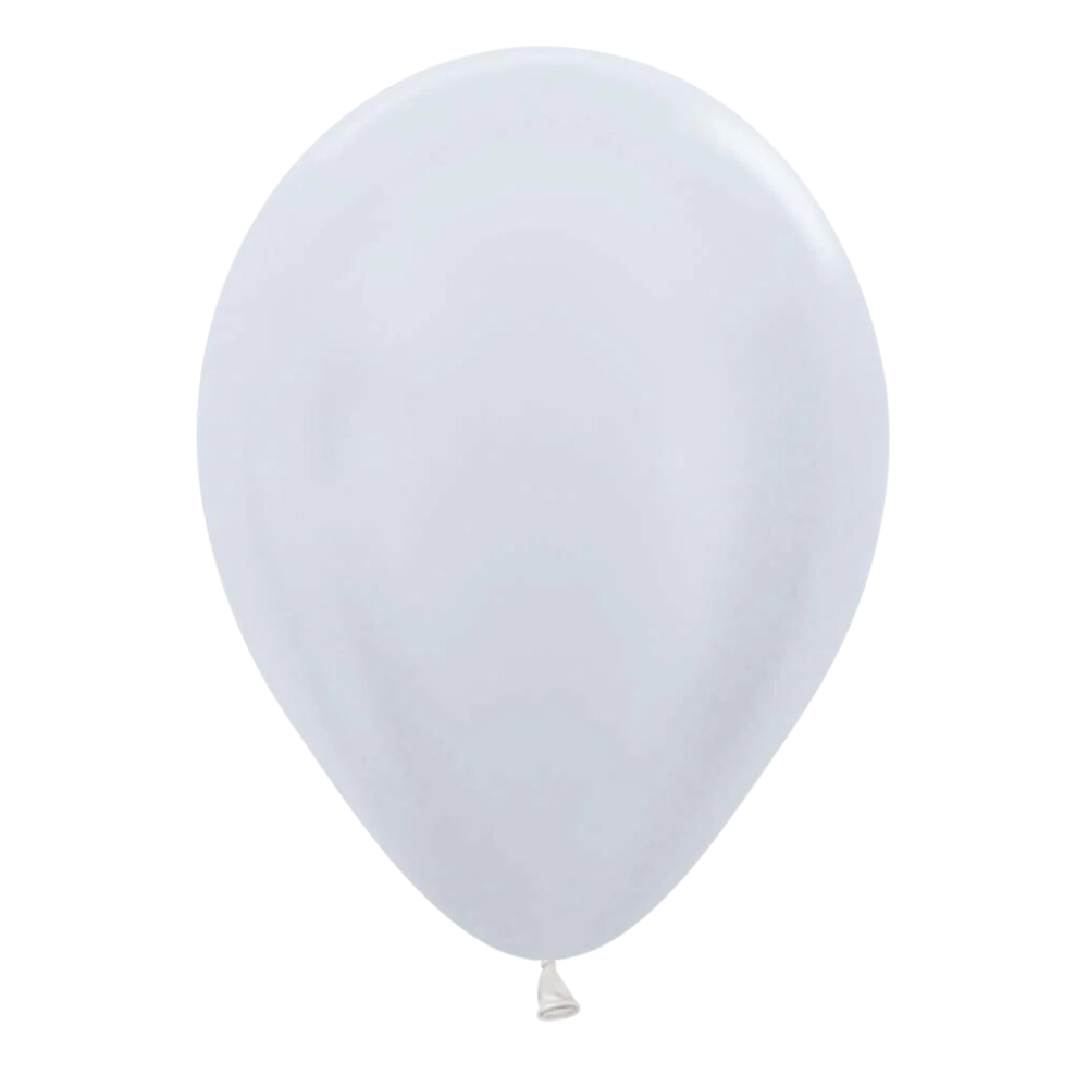 Pearl White balloon ideal for event decorations, available at Party Social for weddings, birthdays, and special occasions.