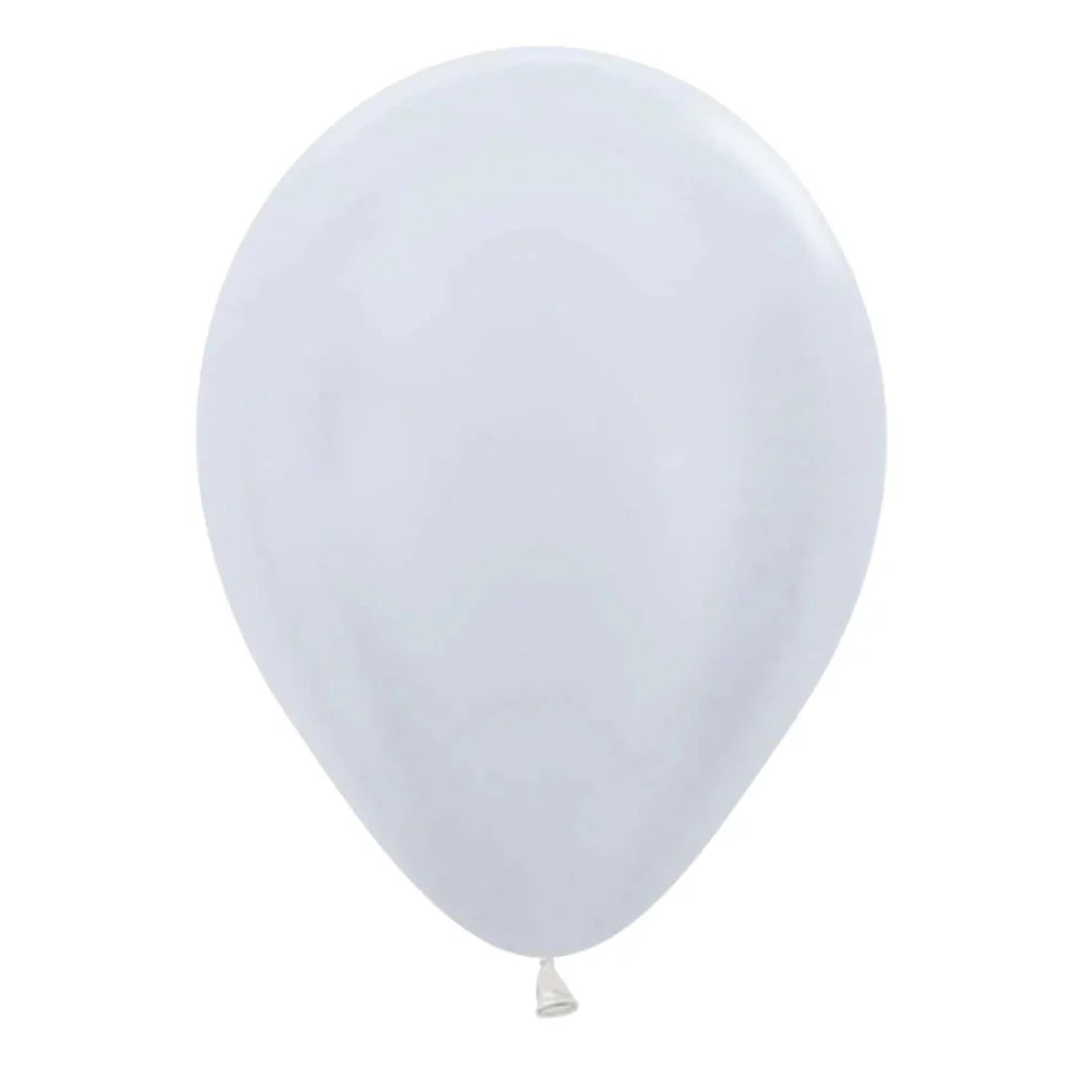 Pearl White balloon ideal for event decorations, available at Party Social for weddings, birthdays, and special occasions.