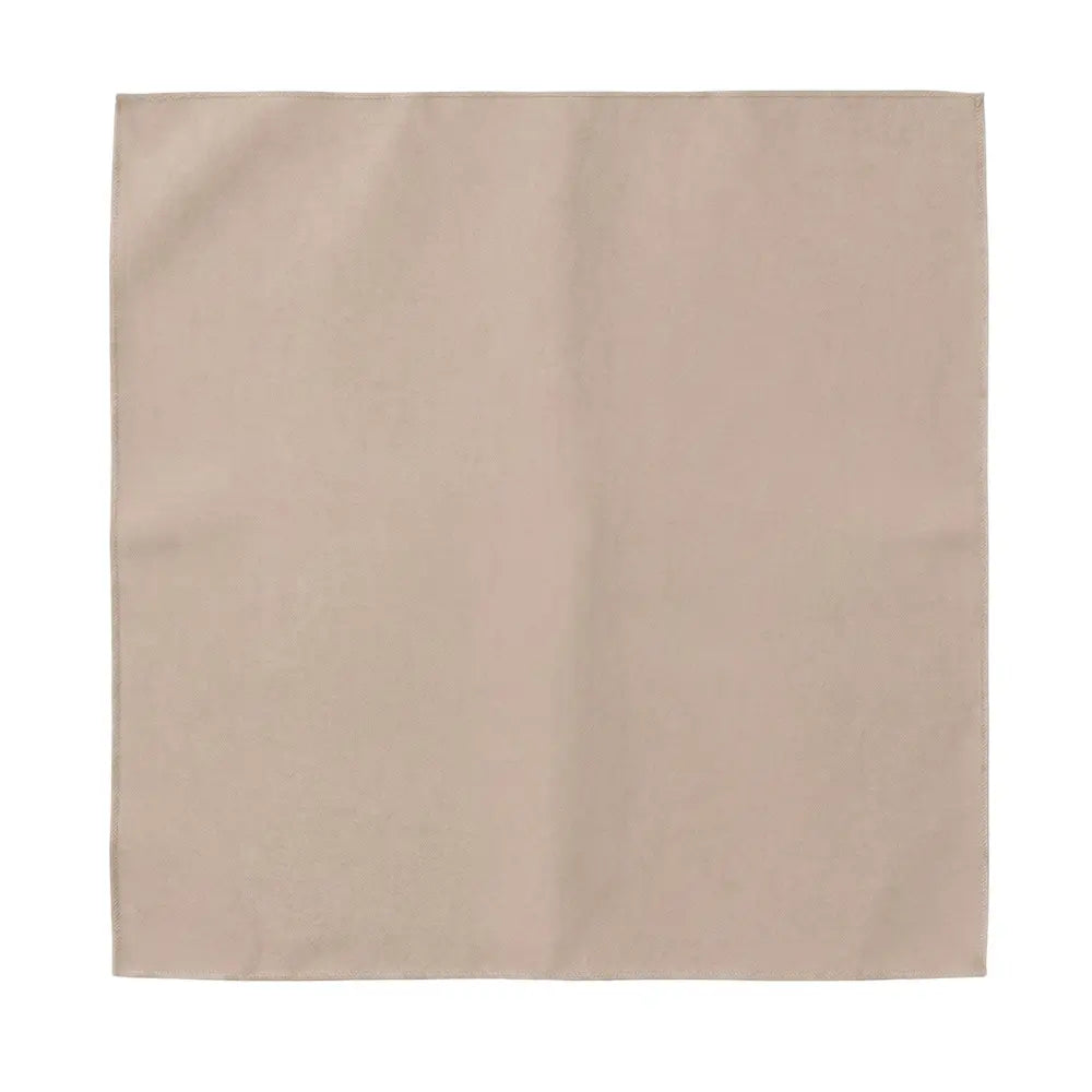 Polycotton Napkins, 4 per pack, shown flat with stitched edges; ideal for enhancing dinner table settings, reusable and easy to wash.