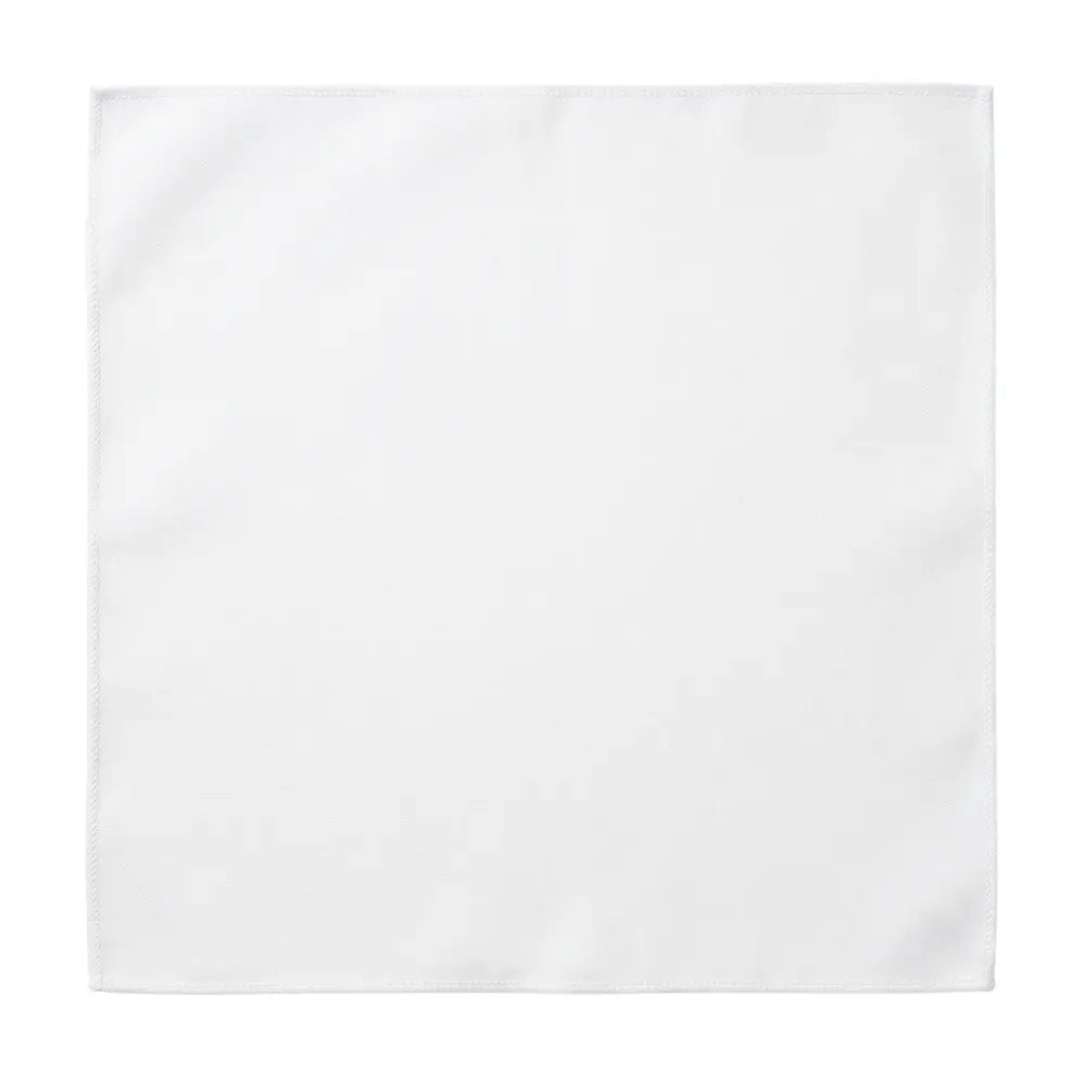 Polycotton Napkins, 4 per pack, feature a plain white square design with hemmed edges, perfect for enhancing any dining table setting.