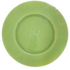 CHARGER PLATE - SAGE LINED: Elegant green ceramic plate with a scalloped edge, ideal for enhancing table settings at parties and events. 33cm diameter.
