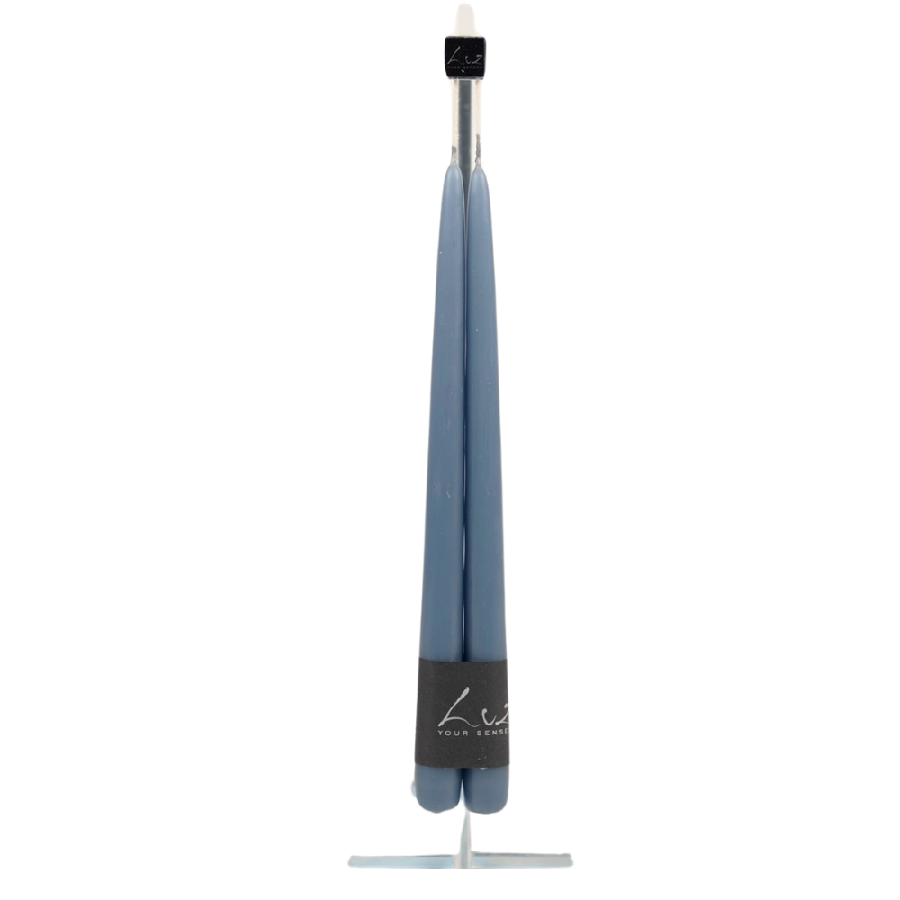 Tapered Smokeless Candles, 40cm, artisanally crafted in Belgium, sold in pairs for elegant ambiance at events. Ideal for weddings and special occasions.