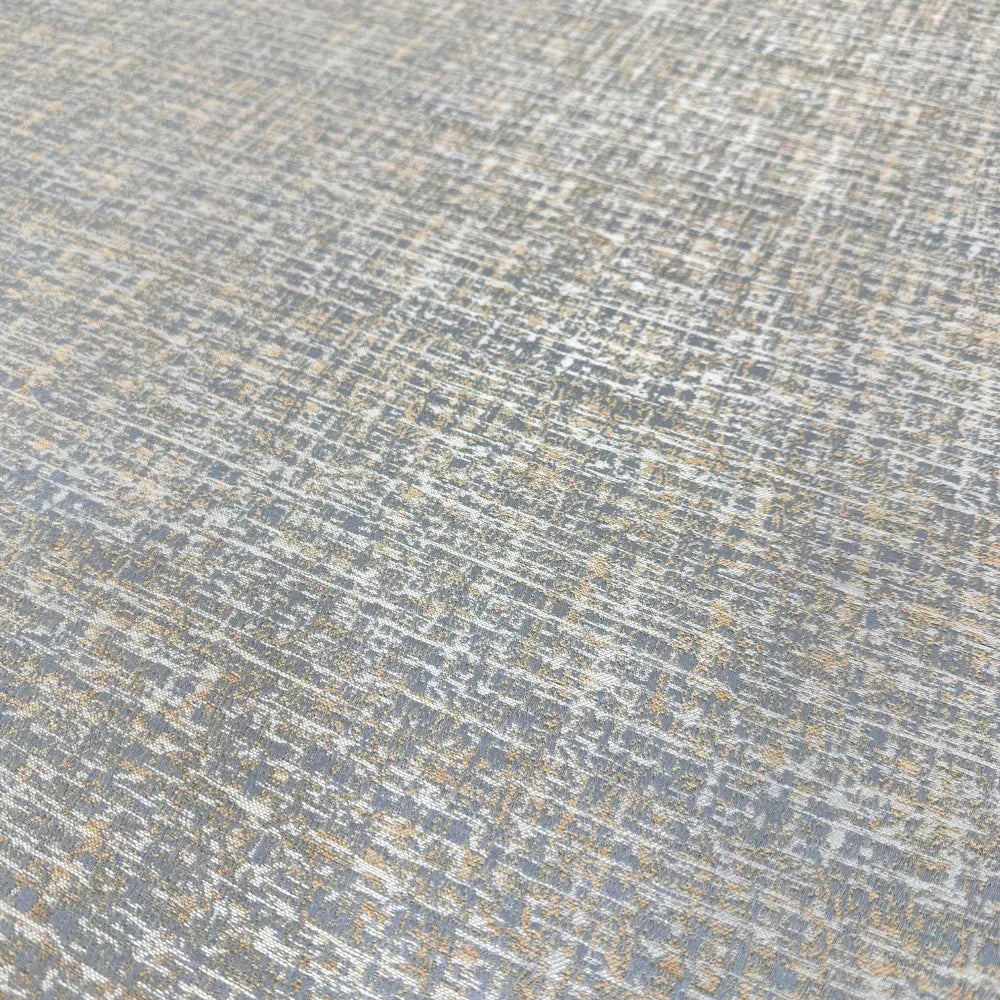 Close-up of the Silver Blue with Sand Jacquard Round Tablecloth, showcasing its intricate pattern and luxurious fabric texture, ideal for elegant event settings.