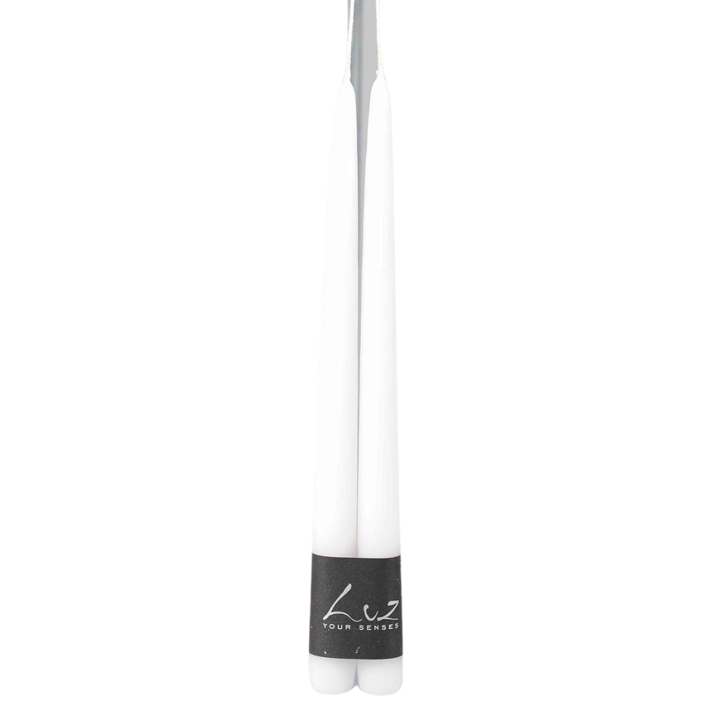 Tapered Smokeless Candles, 40cm, elegantly crafted in Belgium, ideal for adding a warm ambience to events. Sold in sets of two.