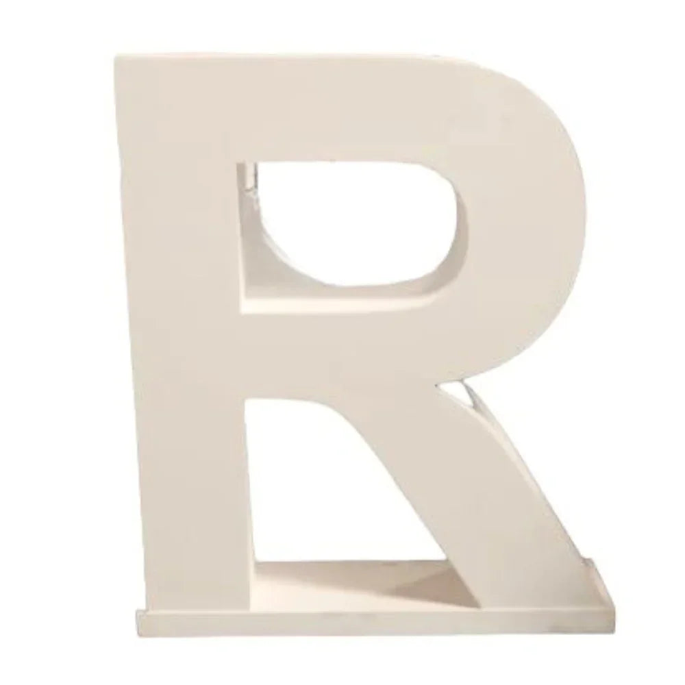 Standing Wood Letter in a minimalist design, ideal for embellishing wedding venues or photo shoots, offered by Party Social for event decor.
