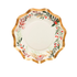 Christmas Forest appetizer and dessert bowl featuring a gold rim and floral design, perfect for festive dining. Comes in a package of eight.