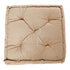FLOOR CUSHION VELVET: A square, premium velvet floor cushion cover with a buttoned edge, ideal for adding comfort to any party or event setting.